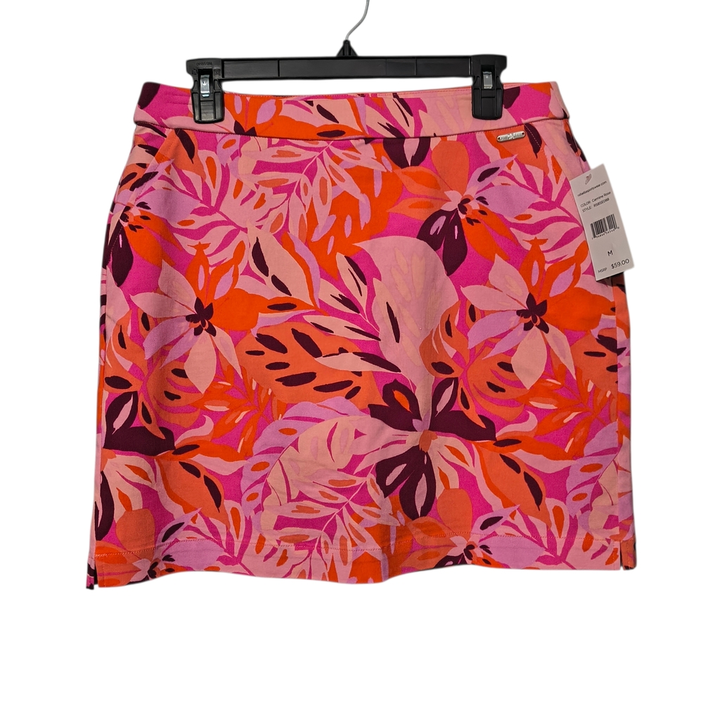 Rafaella Medium New Pink Orange Floral Botanical Skort Barbie Tennis Golf Preppy